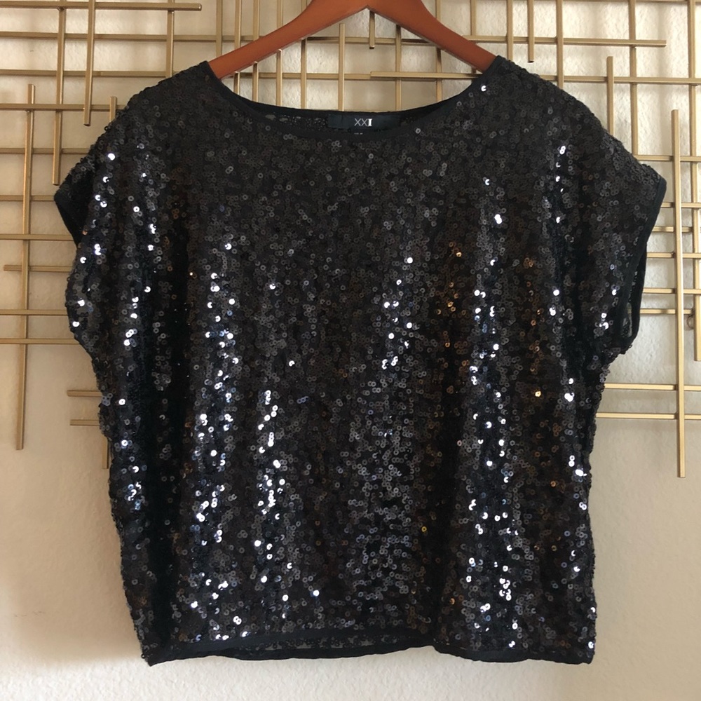 ‼️SALE‼️ Black sequin top